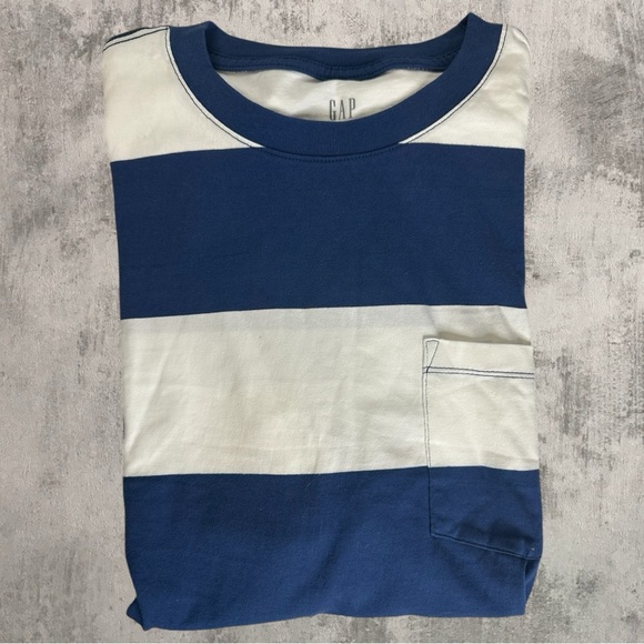 GAP Other - NWOT GAP Blue/Purple Stripe Short Sleeve Pocket Tee XL